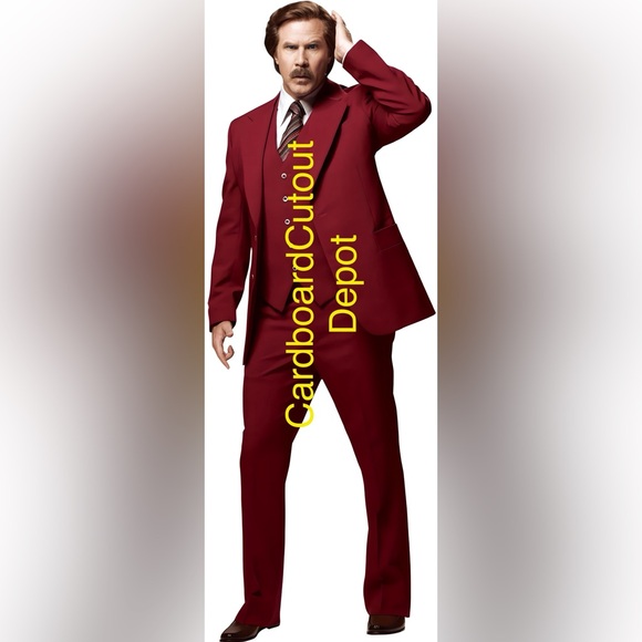 Will Ferrell Ron Burgandy Life Size Cardboard Cutout with FREE Shipping